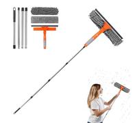 Ceiling Duster,Reusable Dusting Cleaning Supplies | Extended Duster Stainless Steel Pole | for Indoor Outdoor Home Office Window Glass Door Wall Ceiling Fan Furniture