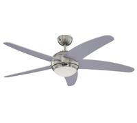 Ceiling Fan Bendan Silver with Light and Remote