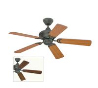 Ceiling Fan Black Nevada 105cm 42" Iron Walnut Cherry Westinghouse 78264