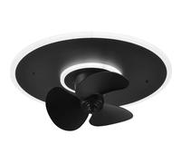 Ceiling Fan Black Nybro LED Frosted White 500mm Trio R64133132