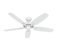 Ceiling fan without Lights Builder Elite 132cm 52" White Fan with Pull chain