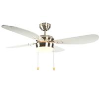 Ceiling fan Classic Nickel / White with Lighting and Pull Chains