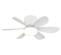 Ceiling Fan Delores White with LED & Remote
