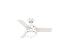 Ceiling fan Finley White with Lights & Remote