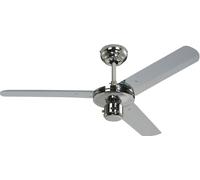 Ceiling Fan Industrial 122cm / 48" Chrome with Pull Cord