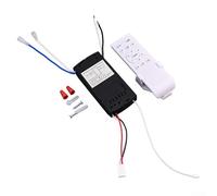 Ceiling Fan Light and Fan Remote Control Kit, 6-Speed Adjustable DC 24V Switch with Wall Mount Option, Works on 90-265V Mains Voltage