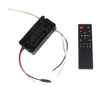 Ceiling Fan Light Remote Control with 6-Speed Control and Stepless Dimming, Infrared Receiver for AC110-265V, Compatible with LED24-36W & LED36-70W, White + Black