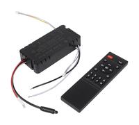 Ceiling Fan Light Remote Control with 6-Speed & Stepless Dimming Receiver, Infrared Controller for AC110-265V, Compatible with LED24-36W and 36-70W, White + Black