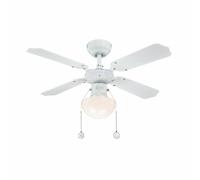 Westinghouse Lighting Portland Ambiance Indoor Ceiling Fan, Metal, e27, 1 W, White Finish with Reversible White/Beech Blades