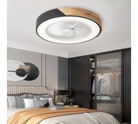 Ceiling Fan Light with Remote Control, Dimmable with 6 Speeds, Mute Operation, Smart Invisible Design for Bedroom and Restaurant