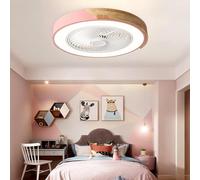 Ceiling Fan Light with Remote Control, Dimmable with 6 Speeds, Mute Operation, Smart Invisible Design for Bedroom and Restaurant