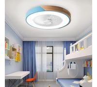 Ceiling Fan Light with Remote Control, Dimmable with 6 Speeds, Mute Operation, Smart Invisible Design for Bedroom and Restaurant