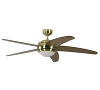 Ceiling fan Light with Remote control Melton Brass Maple Living room fan lamp