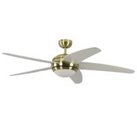 Ceiling fan Light with Remote control Melton Brass White Living room fan lamp