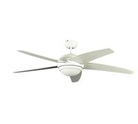 Ceiling Fan Melton White 52 inch with Light and Remote Control Blades White