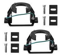 Ceiling Fan Mounting Bracket, 2PCS Cast Aluminum Sloped Cathedral Ceiling Canopy Bracket for Indoor/Outdoor Ceiling Fan Installation Use with Ground Wire & Mounting Hardware (Black)