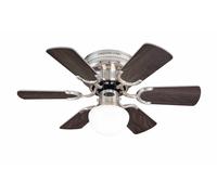Ceiling fan Petite Nickel with Light and Pull Chains