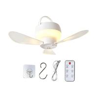 Ceiling Fan - Rechargeable Mini Portable 4-Speed Summer Tent Blower