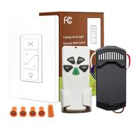 Ceiling Fan Remote Control Kit, Universal Ceiling Fan Remote Control Kit UC9050T, UC9050T, Ceiling Fan Wall Switch, Compatible with Hampton Bay Harbor Breeze Hunter