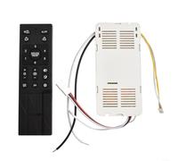Ceiling Fan Remote Control Kit with Timer for Light & Fan - Wireless Controller Replacement 6 Levels Silent Operation AC 110V-265V UK(black+white)