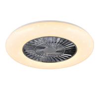 Ceiling Fan Silver Visby LED Chrome White Star Effect 590mm Trio R62402106