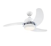 Ceiling fan Simone White with LED and pull cords