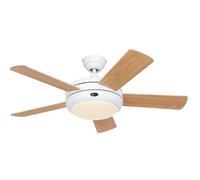 Ceiling fan with remote Indoor fan light Titanium White Beech Pine 105 cm 42"