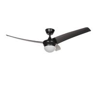 Beliani Ceiling Fan With Light Jiboa With Remote Black, Black