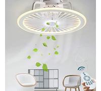 Ceiling Fan with Lighting LED Dimmable Fan Ceiling Lamp with Lighting And Remote Metal Acrylic Silence Electric Fan Ceiling Light Living Room Bedroom Children's Room Chandelier Fan Lights 50Cm White