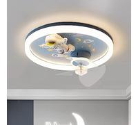 Ceiling Fan with Lights and Remote 20" Astronaut Flush Mount Ceiling Fan Light Dimming 48W LED Low Profile Fans Ceiling Cartoon Ceiling Lamp for Boys Girls Bedroom