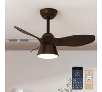 Ceiling Fan with Lights and Remote, Modern Indoor Fan with 6 Speeds and 3 CCT, Reversible for Bedroom Living Room