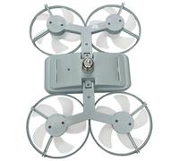 Ceiling Fan with Lights|Ceiling Fan With Lights, Bedroom With, Drone-inspired Led - 360° Surround Airflow, Dimmable Light Remote, E27 Socket, Extension Rod Included (Grey)