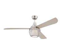 Ceiling fan with remote control Dimmable LED light Graham Nickel 132 cm 52" [EEK: F]