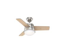 Ceiling fan Finley Nickel with Lights & Remote