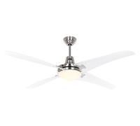 Ceiling Fan Mirage Chrome-Clear with Light & Remote