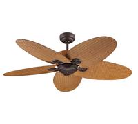 Beacon Lighting Beacon ceiling fan Fijian II, brown, Ø 132 cm, quiet