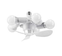 Ceiling Fans - E27 Screw Base Blower with Remote Control for Comfort | Low Profile with Dimmable LED & Silent Motor, Cooling Gear for Bedroom, Kitchen, Living Room and Nursery