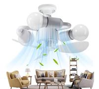 Ceiling Fans - E27 Screw Base Blower with Remote Control for Comfort | Low Profile with Dimmable LED & Silent Motor, Cooling Gear for Bedroom, Kitchen, Living Room and Nursery