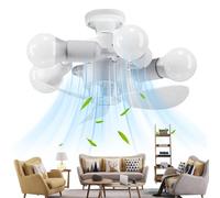 Ceiling Fans - Lighted Blower for Cooling Illumination, Remote Operated Ventilation Unit with E27 Socket Integration & Contemporary Styling for Bedroom, Kitchen, Living Room and Nursery Areas