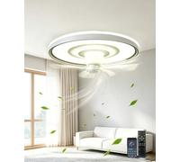 Ceiling Fans with Lights 50cm Ceiling Fan Light Swivel Head 6 speeds, 3000K-6500K Dimmable Remote Control and app, for the Living Room, Bedroom and Office