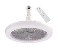 Ceiling Fans with Lights and Remote | Ceiling Fan Light Bulb E27 Bayonets Fitting | 3 Speed Dimmable Timing Led Light Bulb Fan | 30w Silent Plug in Socket Lamp Fans for Bedroom Living Room