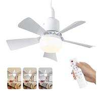 Ceiling Fans with Lights and Remote Control,E27 30W Ceiling Lights with Fan RC Timing, 3 Speeds 3 Colors (3000-6500K) LED Ceiling Light,Timing, Modern Fan Lamp for Bedroom Living Room (White)