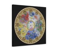 Ceiling for The Paris Opéra Large By Marc Chagall Artist's Works Printed Posters Canvas And Wall Art Picture Print Modern Family Bedroom Decors 20x20inch(50x50cm)