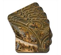 Ceiling Fresco in Vatican Museum, Rome, Italy Set of 4 Coasters