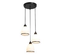 ceiling Frosted Glass Shade Jar Pendant Light Traditional Painted Finish Chandelier Pastoral Rustic Farmhouse Minimalist Ceiling Lighting Fixture for Kitchen Parlor Bar White Flush