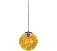 ceiling Globe Metal LED Bedside Pendant Glass Round Hanging Light, dimmable Chandelier