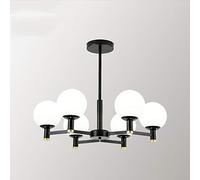 ceiling Gold 6-Lights Globe Mid Century Semi Flush Mount Ceiling Pendant Light Fixture for Dining Living Room Kitchen-Golden. 6 Light (Black. 6 Light)