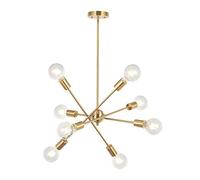 ceiling Gold Living During Dining Room Bedroom Study Hanging Ceiling Light Fixture Nordic Sputnik Chandeliers-Silver 8, Golden.