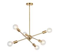 ceiling Gold Living During Dining Room Bedroom Study Hanging Ceiling Light Fixture Nordic Sputnik Chandeliers-Silver 8, Golden.
