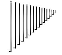 Ceiling Hanging Handrails for Indoor Outdoor, Metal Slats Guardrail Iron Stair Banister Rails, Staircase Rails Post for Loft Attic, Grab Bar Rail Room Devider Partitions(Style 3,160cm(5.3ft))